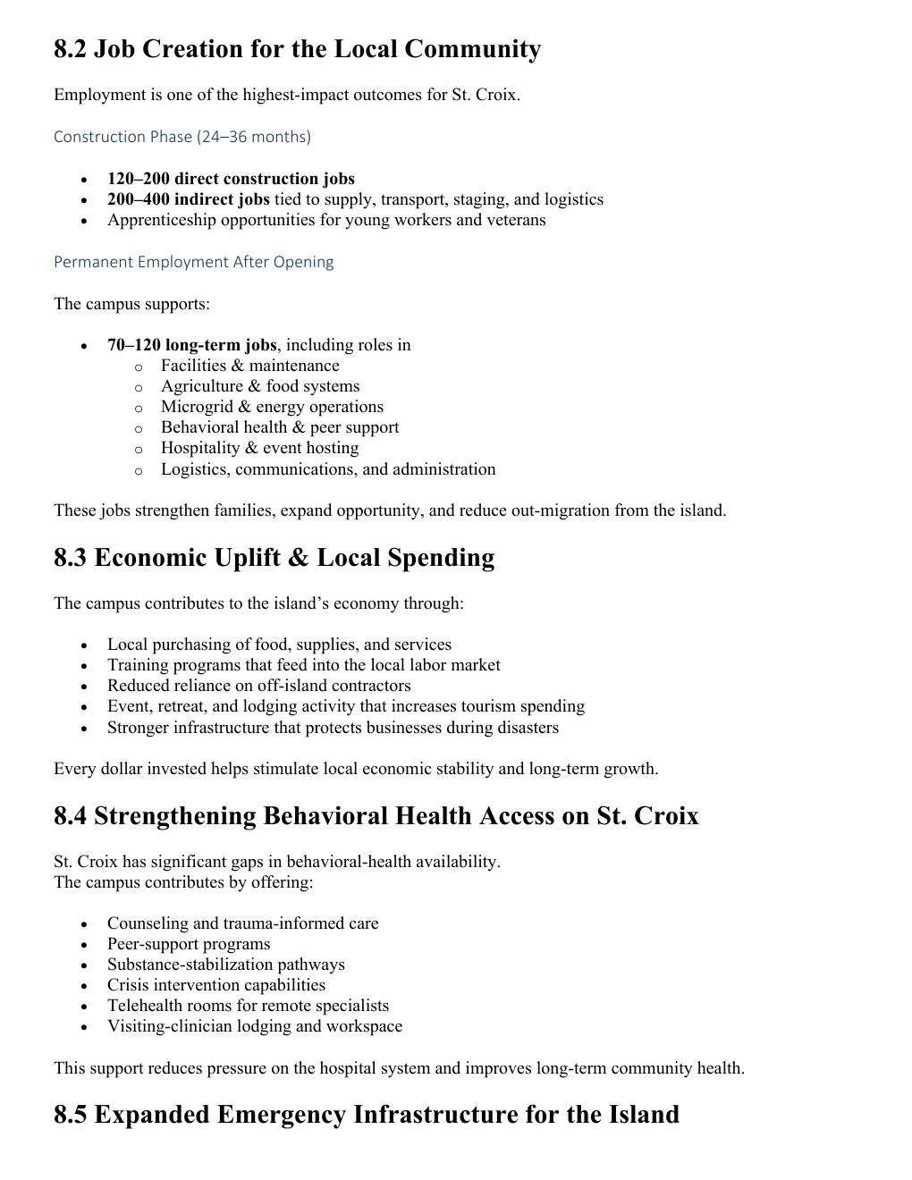 Resilience impact page